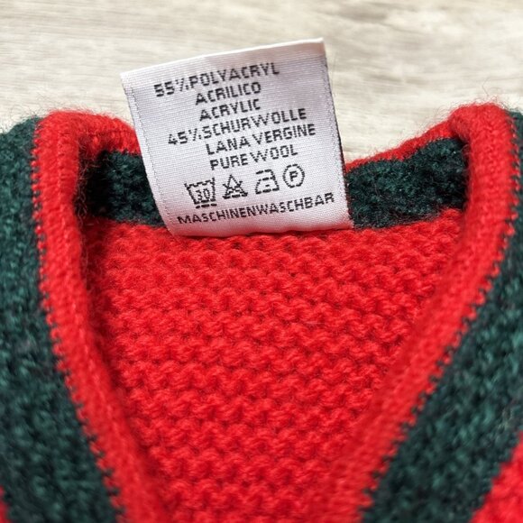St Peter Trachten Sweater Jacket Swiss Wool Blend Kids Sz 2-5Yrs Red Full Zip - Picture 7 of 8